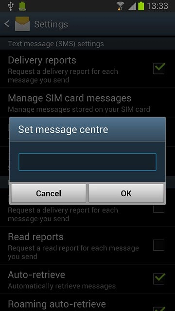 Key in +61415011501 and press OK.