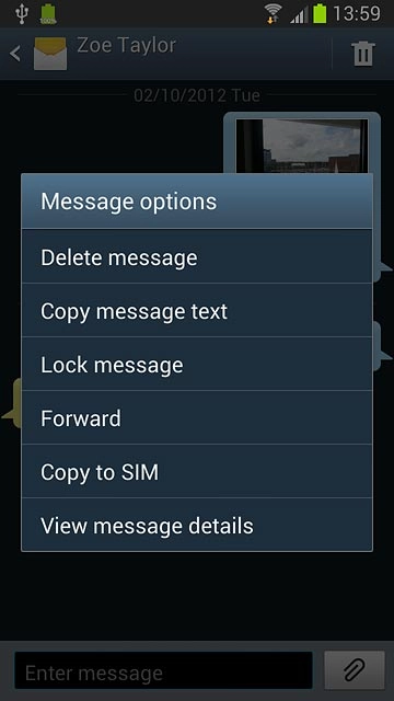 Press Delete message.