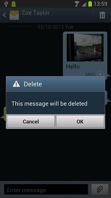 Press OK to confirm.
