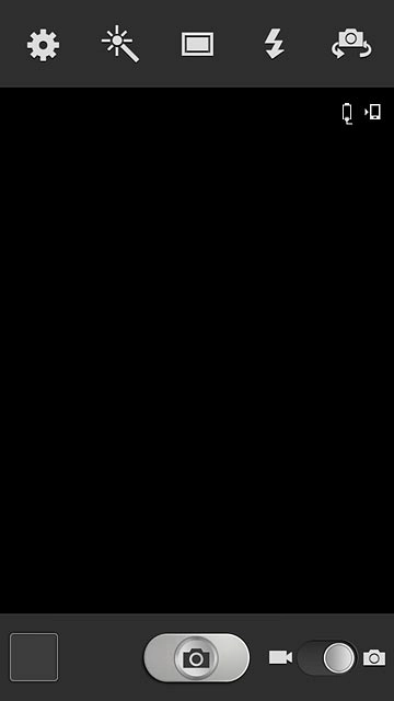 Press the camera settings icon.