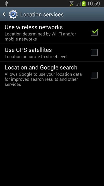 Press Use GPS satellites to turn the function on or off.