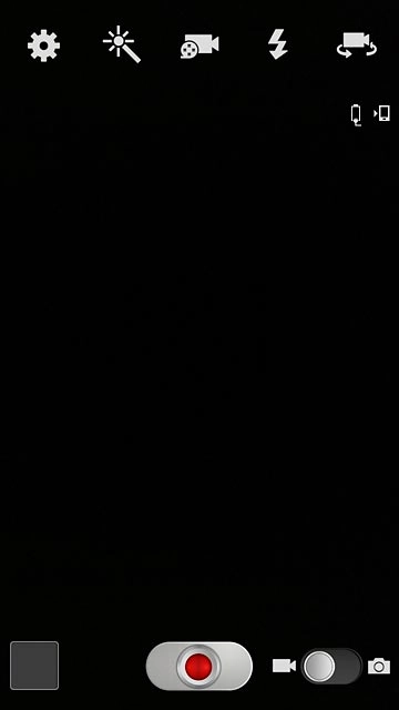 If the video recorder is turned on:Drag the indicator to the camera icon.