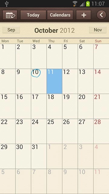 To go to the current date:Press Today.