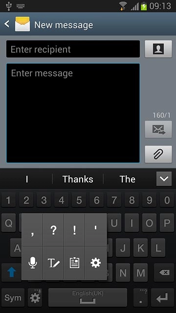 Press the settings icon.