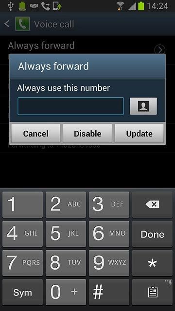 Press Disable.Repeat until all diverts have been cancelled.