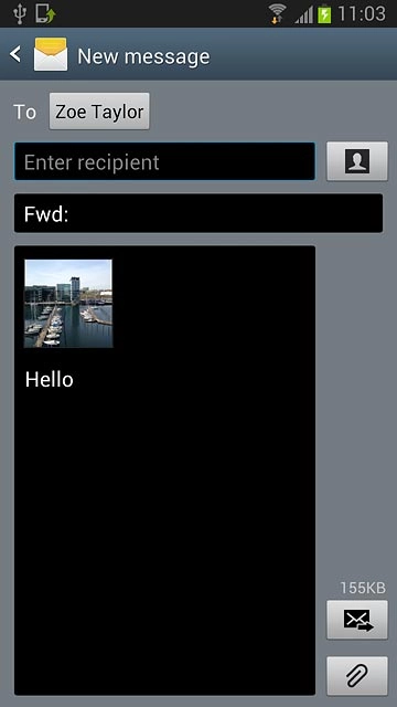 Press the send icon.