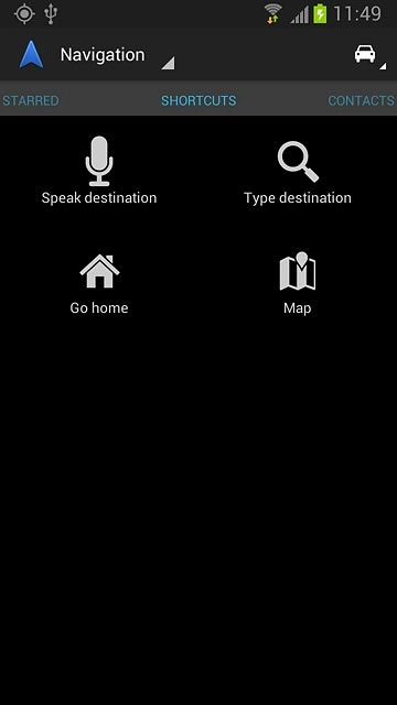 Press Speak destination.Say the required destination.