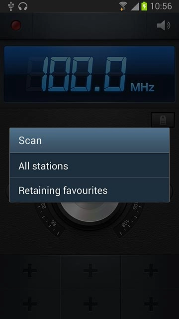 Press All stations or Retaining favourites.