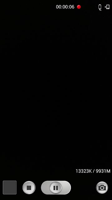 Press the stop icon to stop the video recorder.The video clip is automatically saved.