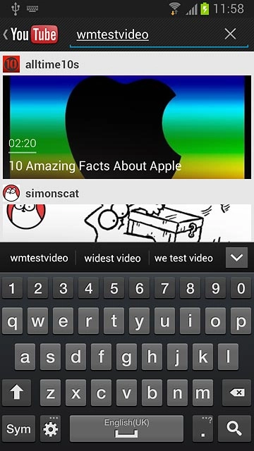 Key in the required search word and press the search icon.
