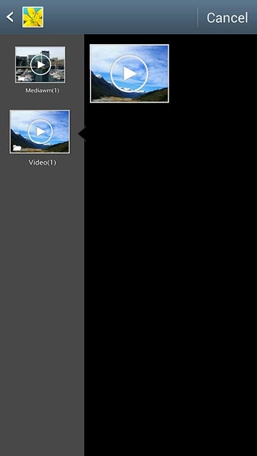 Press the required video clip.