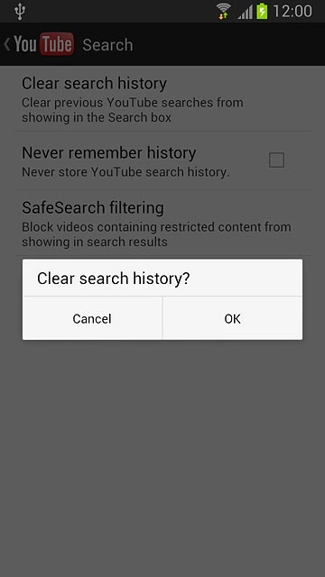 Press OK to confirm.