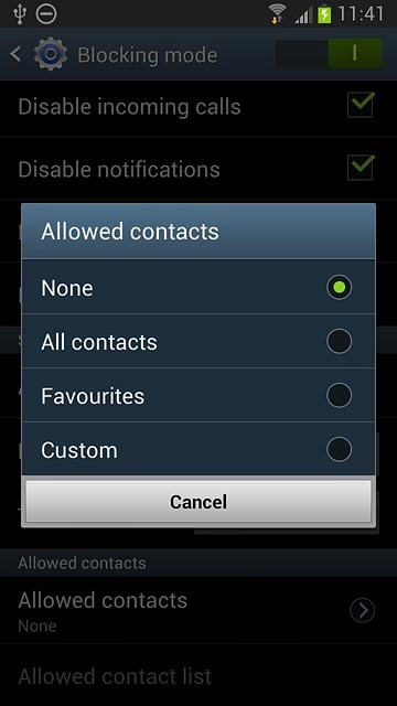 Press one of the following options:None