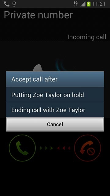 Press Putting  on hold.