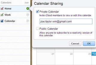 Key in the required email address and select OK.