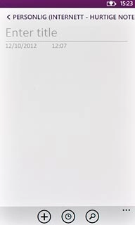 Go to the required folder.Press +.Write the text for the note.