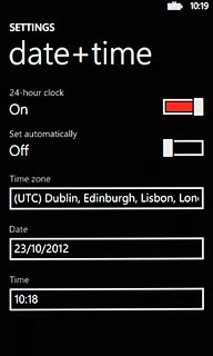 Press the field below Time.