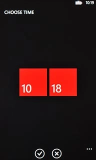 Press hours and minutes and follow the instructions on the display to find the required time.