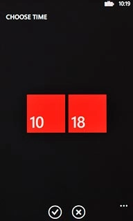 Press the confirm icon.