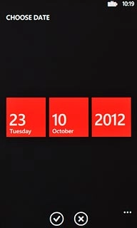 Press the confirm icon.