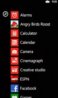 Slide your finger left on the display.Press and hold the menu item until a pop-up menu is displayed.