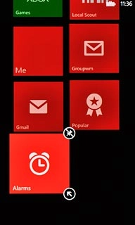To remove a shortcut:Press the delete icon.