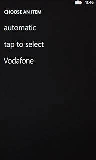 Press the required network.Your display will tell you if you have access to the network you've chosen.