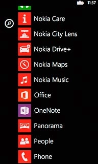 Press Phone.The call list is displayed.