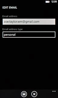 Press the field below Email address type.
