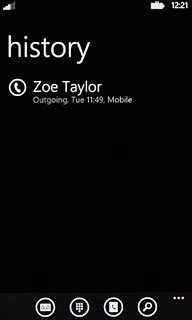 Press the voicemail icon at the bottom of the display.