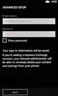 Press the field below Email address and key in your email address.