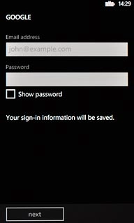 Press the field below Email address and key in your email address (such as name@provider.com).