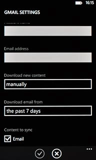 Press the field below Download email from.