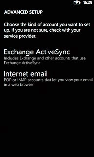 Press Exchange ActiveSync.