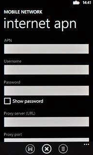 Press the field below APN and key in live.vodafone.com