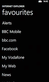 Press the required bookmark.