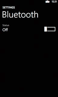 Press the indicator next to Status.Depending on the current setting, the function is turned on or off.