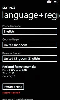 Press restart phone.Wait a moment while your phone is restarted.