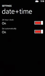 Press the indicator next to Set automatically.Depending on the current setting, automatic date and time update is turned on or off.