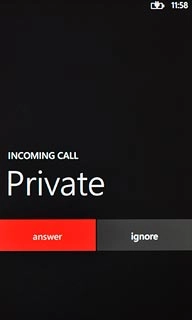 If the key lock is turned on:Slide your finger upwards.Press ignore.