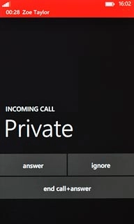 When you have an ongoing call, the new call is signalled by a sound.Press answer.The active call is put on hold and the new call is answered.