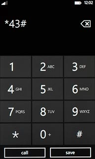 Key in *43# and press call.