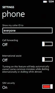 Press the field below Show my caller ID to.