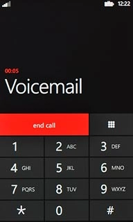 Press end call to end the call.
