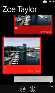 Press the text input field.Write the required text.