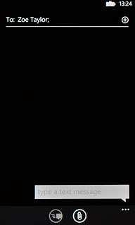 Press the text input field.Write the text for your picture message.