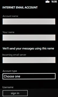 Press the field below Your name and key in the required sender name.