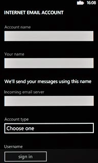 Press the field below Account type.