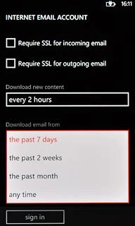 Press the required period or any time.