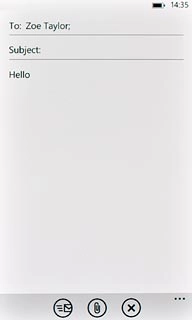 Press the attachment icon.Go to the required folder.